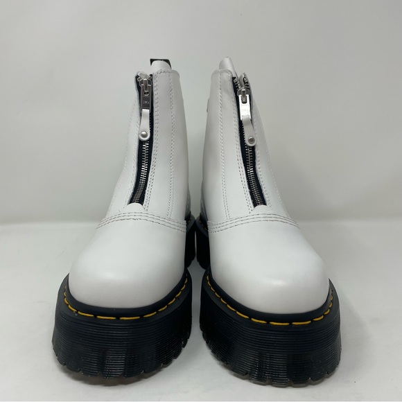 New Dr. Martens Jetta Sendal Smooth White Leather Platform Lady’s Boots Size 9 - Picture 2 of 7